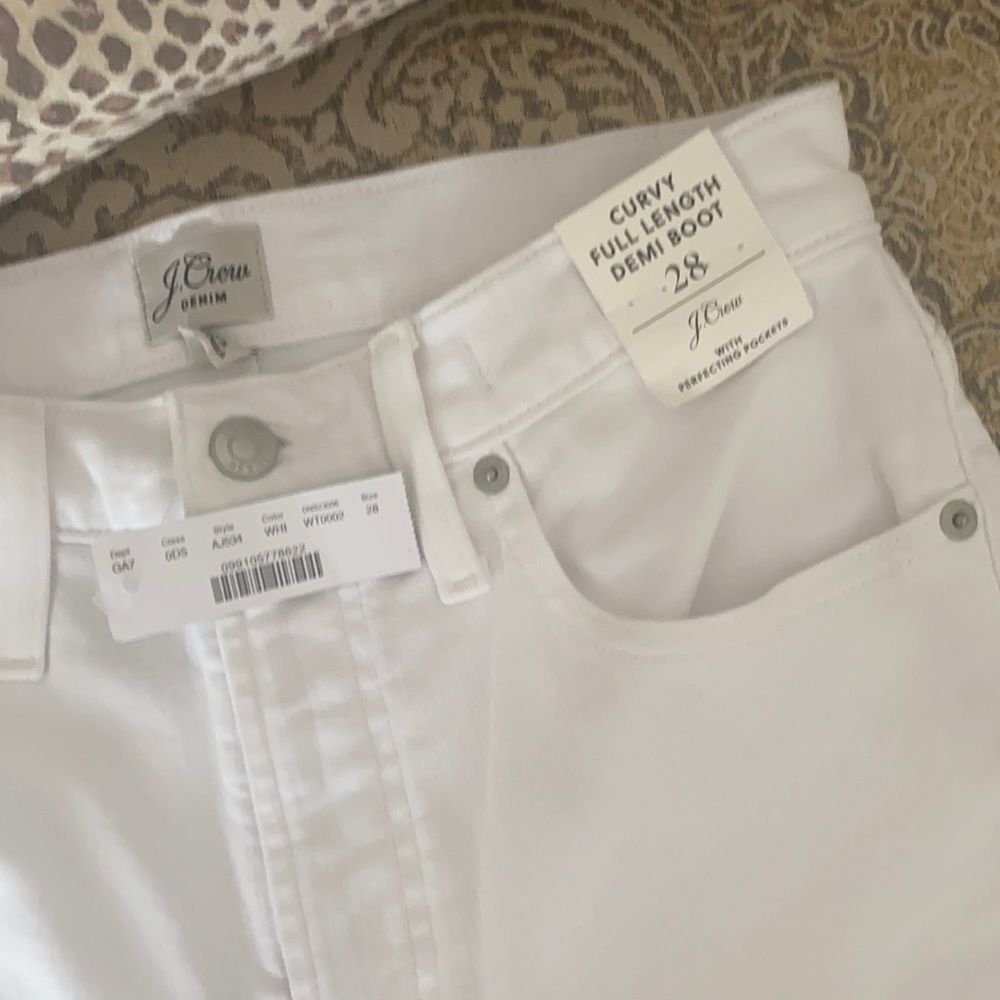 J. Crew Curvy Full Length Demi Boot White NWT